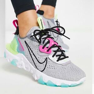 Nike React Vision “Wolf Grey Pink Prime” Women Sneakers-SZ 6.5